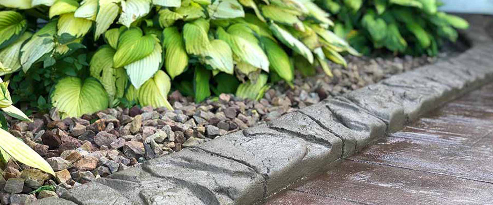 Concrete edging a bed