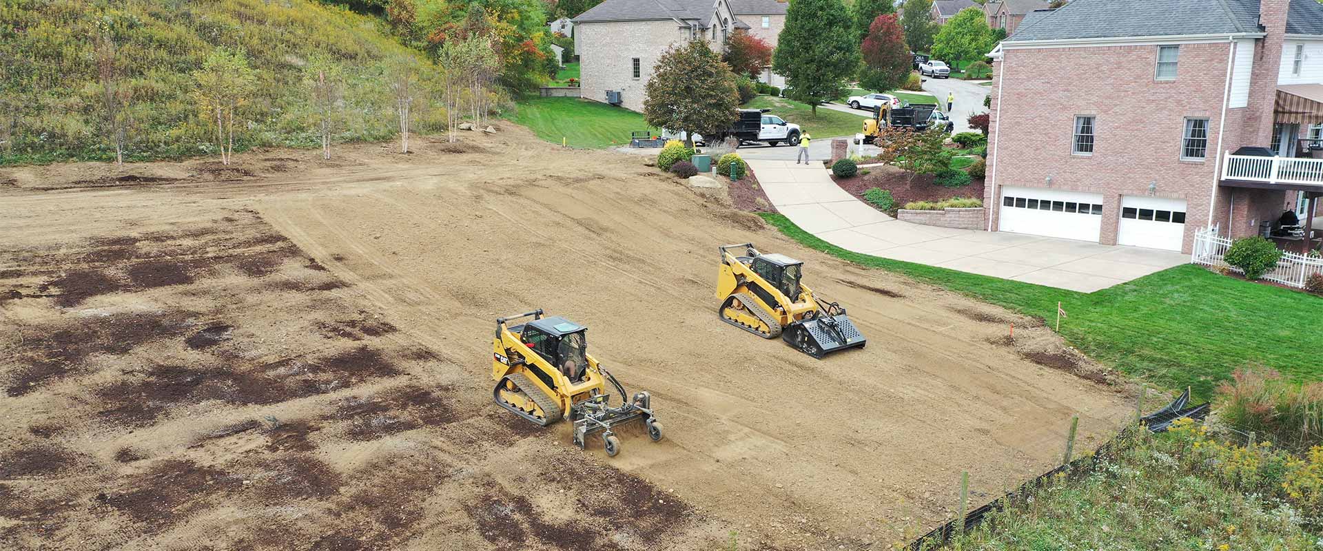 Lawn being installed.