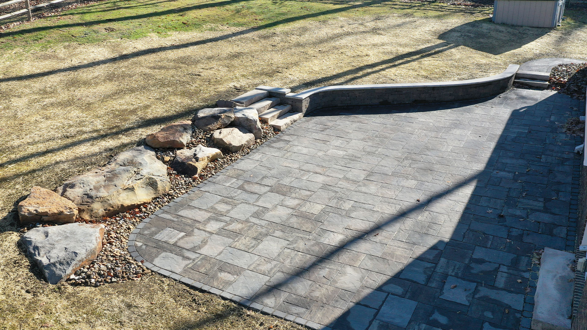 Finished landscaping project in McMurray