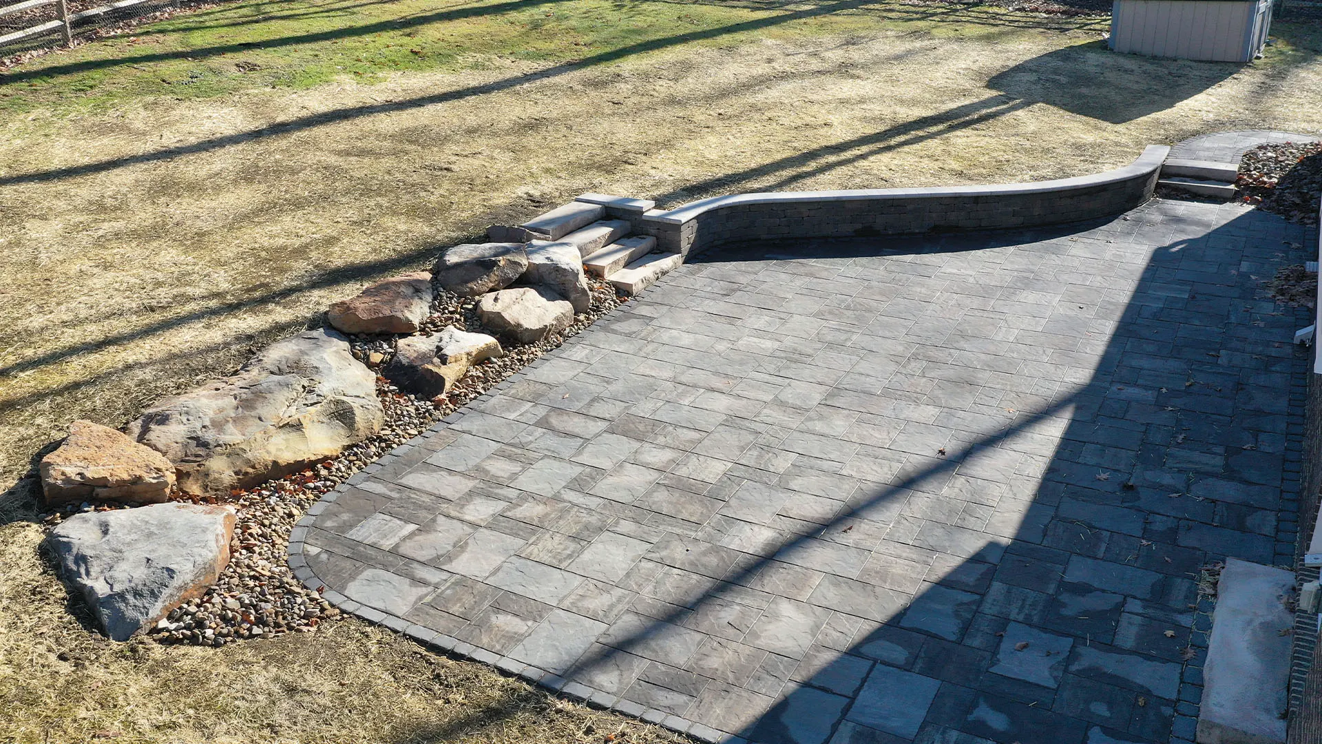 Finished landscaping project in McMurray