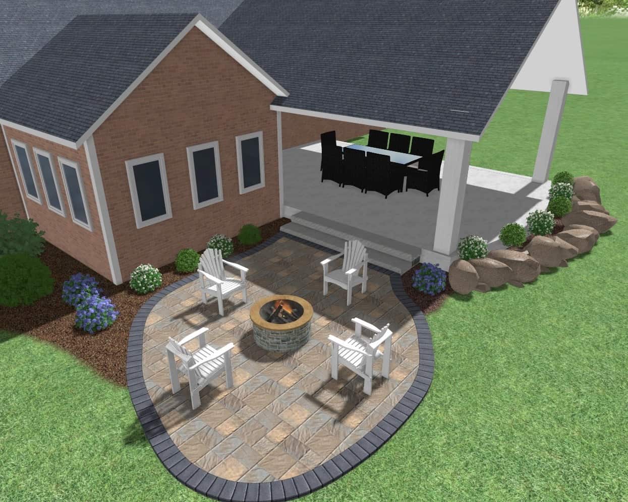 3D landscape design visualization by Q&A Landscaping