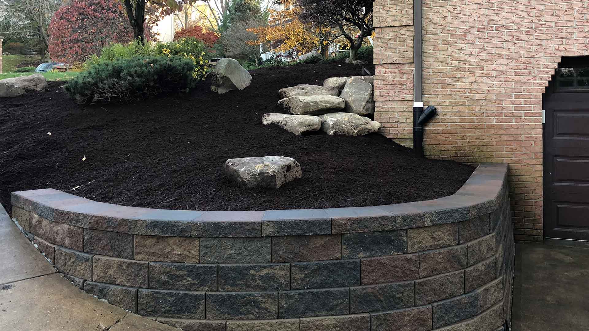 A wall in a landscape.