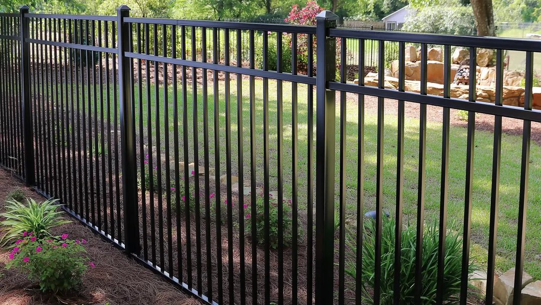 A Q&A Landscaping property with a new black aluminum fence