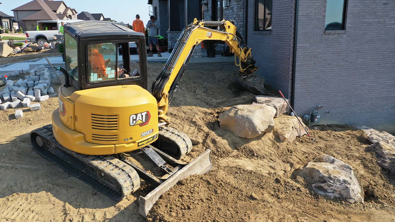 Q&A Landscaping excavator at work